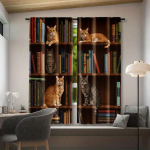 2 tk, Peokardin Kaks kassi raamaturiiulil Pimendav pol&uuml;ester S&uuml;nnip&auml;evapidu Sobib p&uuml;hadekaunistusteks magamistoa dekoor 29x65in(75x166cm)