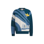Adidas Originals Spordipluus T&auml;hekujulise Logoga ja Intarsia V&auml;rviplokkidega Meeste Topid Kivi-Roheline IN0986 S