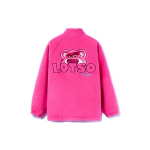 Li-Ning X Disney M&auml;nguasjalugu Maasikakaru Seeria Soe Tikitud Fliisjakk Tuulekindla T&otilde;mblukuga Kraega Unisex Jakk Roosakas-Lilla AFDRA16-1 L pink
