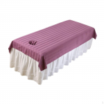 Beauty Bed Cover with Face Hole, Washable Protector for Massage Table in Indoor Settings lilla
