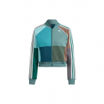 Adidas Originals X Ksenia Schnaider &Uuml;mbert&ouml;&ouml;deldud L&uuml;hike J&auml;&auml;hoki Jope V&auml;rviplokk Triibuline Vabaaja Pikkade Varrukatega Jope Naiste Jope Mitmev&auml;rviline II0760 S