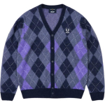 Palace x Fred Perry Argyle kampsun-pintsak Unisex Topid Lilla SK1128-11A L
