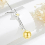 Bola de grossesse cha&icirc;ne coulissante pendentif t&eacute;tine avec coeur dor
