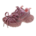 Praetud T&auml;nav Must Must Puudripael Isa Kingad T&uuml;druk 2025 Kevad Neli Aastaaega Retro Paksu tallaga K&otilde;rgust lisavad Sportlikud Vabaaja Jooksujalatsid 40 roosa