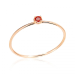 [Bnbgold] 14K/18K Roosil&otilde;ikega Kuubiline Tsirkoon S&uuml;nnikivi 2mm Jaanuar Granaat Pinges&otilde;rmus Npr29778 18K pink gold size: 10