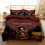 3D Prindi &Otilde;udusfilmi Annabelle Voodipesukomplekt Kahekohaline Twin King Suur Tekikott Tekk Padjap&uuml;&uuml;r Poistele T&uuml;drukutele T&auml;iskasvanute Magamistuba 70x133cm 2pcs