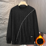 Suurused 5XL-10XL Moodne S&uuml;gis &Uuml;le suuruse Dressipluusid Meestele R&otilde;ivad Paksud Soojad Kunstfliisiga Vooderdatud Pikkade Varrukatega Topid Vabaaja Meeste Pulloverid 5XL