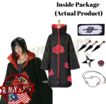 Uzumaki Akatsuki Cosplay Poisid T&uuml;drukud Uzumaki Jakk P&uuml;ksid Peapael Parukas rekvisiidid Lastevorm Kunai Halloweeni kost&uuml;&uuml;m M lilla