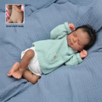 Realistlik 18-tolline Reborn beebinukk Pascale Pehme T&auml;isvin&uuml;&uuml;l Riidest keha Valikuline Bebe vasts&uuml;ndinu nukk Elutruu Mitmekihiline tume nahk Beebinukud lastele cloth body
