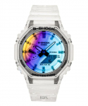 Casio G-Shock Analoog-Digitaalne L&auml;bipaistev Vaikrihm Mitmev&auml;rviline Tihvtiketas Kvarts GA-2100SRS-7A 200M Meeste K&auml;ekell mitmev&auml;rviline