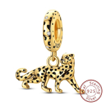 Originaalsed puhtast vasest ripatsid helmed Kuldne leopard Kuldne l&otilde;vi Ripatsid Naistele Meestele DIY Ehete jaoks Sobib Originaalsetele k&auml;ev&otilde;rudele