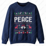 Sobivad paaride j&otilde;ulud Naljakas paari kapuutsiga dressipluus Ma tulen rahus Klassikalised dressipluusid Mehed Naised Talv Uus Aasta J&otilde;ulud Soe Pullover S
