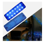 Sinine LED k&uuml;ljem&auml;rgutuli Haagise RV gabariidituli Ristk&uuml;likukujuline LED/SMD gabariidituli Veoautole Haagisele RV Matkaautole Pikapile Maasturile P&otilde;rutuskindel Universaalne Sobivus 12V sinine