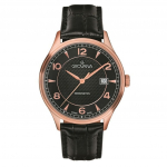 Grovana Kensington Classic Nahkrihm Musta Numbrilauaga Kvarts 1305.1567 Meeste K&auml;ekell must