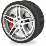 Protecteur de jante - OCC Motorsport - 6 m&egrave;tres - Adh&eacute;sif 3M - Blanc - Flexible et d&eacute;coratif valge