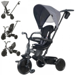 Tricycle &eacute;volutif 6 en 1 - QPLAY - Si&egrave;ge pivotant &agrave; 360&deg; - Capote XL - Roues EVA - Ch&acirc;ssis m&eacute;tallique
