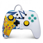Manette filaire - PowerA - Nintendo Switch - Pikachu High Voltage - Blanc - Jaune kollane