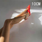 Moodne Kristall Ripats S&otilde;na Teemantketiga K&otilde;rged Kontsad Euroopa Ja Ameerika &Uuml;hendriigid Uued Terava Otsaga &Otilde;hukese Kontsaga Seksikad &Uuml;le Jalga Sandalid Pumbad 34