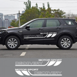 2 TK autokleebised Land Rover Discovery jaoks 3 2 4 5 Lisatarvikud Graafika Mootor Sport Auto Kere Decor Vin&uuml;&uuml;lkile ukse k&uuml;lg Glossy Gray