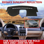 autole Volkswagen VW POLO MK4 2002~2008 9N 9N3 Armatuurlauad Auto stiilis tarvikud Armatuurlaud kate Pad Vaip p&auml;ikesevari left hand drive