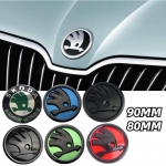 80mm 90mm ABS Emblem For Skoda Fabia 1 2 Octavia a7 RS Superb Rapid Yeti Karoq Vision Car Head Front Rear Boot Tailgate 1 PC