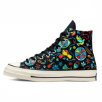Converse 1970ndate Chuck Taylor All Star Prindiga Trendikad Mitmek&uuml;lgsed Vabaaja K&otilde;rged Espadrillid Unisex Must ja Sinine 35