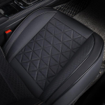 Must esiistmekate PU nahast autode istmepadi veekindel istmekaitse universaalne autotooli padi matt auto 1 black front
