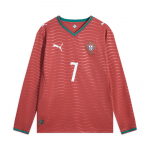Puma S&uuml;gis/Talv 2025 Portugal 2026 Pikkade varrukatega Kodum&auml;ngija S&auml;rk Cristiano Ronaldo 7 Meeste s&auml;rk 78814277 M