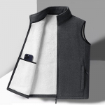 Moodne pluss-suuruses soe vest fliisist meeste lamba-ka&scaron;miirist soe varrukateta mantel meestele talvevest XXXXXL hall