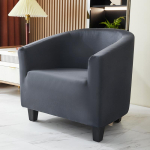 Solid Club Chair Slip Cover Stretch Barrel Tooli katted Prinditud Vanni Tooli Katted Pehme Spandex Tugitooli Diivani Katte Eemaldatav 4pcs gray