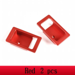 For Land Rover Defender 90 110 2004-18 Aluminum alloy Car Door Inner Door Bowl Decoration Accessories Retrofit Replacement Parts Red   2 pcs