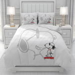 Snoopy 3D tekikott meestele naistele/lastele KID Tr&uuml;kitud Disney multifilm Voodipesu komplekt Tekk Voodi Pehme 135x200cm 3pcs