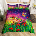 Konna tekikott Troopiline kahepaikne voodipesukomplekt Metslooma tekikate poistele t&uuml;drukutele Troopilise looduse teemaline voodikate Kate EU Single(135x200cm)