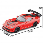 1/32 Dodge Viper ACR SRT Sulamist Sportauto Mudel Valatud Metallist M&auml;nguautod Auto Mudel Simulatsioonheli ja valgusega Laste Kingitused punane