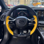Hand-Stitched Non-Slip Carbon Fiber black Leather car Steering Wheel Cover For GAC Trumpchi Empow -2024 6