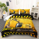 Ekskavaatori tekikott Komplekt Ehitusauto Voodipesu 3tk Voodipesu Komplekt Tr&uuml;kitud Tekk 2 Padjapuuriga EU Single(135*200cm)3pcs