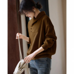 Temperament Argip&auml;evane Tekstuur Hiina Stiil V&auml;ike rev&auml;&auml;riga dressipluus Talvine Tekstuur Uuendatud Hiina Dressipluus 2XL