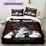 Son Goku mustriga voodipesu, Tekikomplekt Tekikate Padjap&uuml;&uuml;r Kodu S&uuml;nnip&auml;evakingitus (1 * tekikott + 2 * padjap&uuml;&uuml;ri, ilma s&uuml;damikuta) 135x200cm