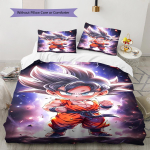 Son Goku mustriga voodipesu, Tekikomplekt Tekikate Padjap&uuml;&uuml;r Kodu S&uuml;nnip&auml;evakingitus (1 * tekikott + 2 * padjap&uuml;&uuml;ri, ilma s&uuml;damikuta) 135x200cm
