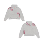 Retro lilleline kirsipuu tikitud t&auml;navastiilis unisex kapuutsikas Large hall v&auml;rv