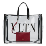 Valentino VLTN Kirjadega Strapless PVC Ostukott Naiste k&auml;ekotid L&auml;bipaistev RW2B0C89MCE2PO Basic Set (Bag+Dust Bag)
