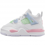 Air Jordan 4 Retro TD Valentinip&auml;ev Laste tossud Valge Keskmiselt pehme roosa Poolsinine IB7070-100 25