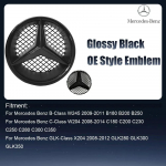 Mercedes Benz B C GLK-klassi 2008-2014 jaoksKroomh&otilde;be ja l&auml;ikiv must OE stiilis Esiv&otilde;re T&auml;he embleem Kroomitud logo m&auml;rk