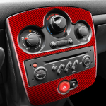 S&uuml;sinikkiud Renault Clio MK3 2006-2012 autole Keskpaneeli Armatuurlaua Kattepaneel Raadio AC CD Paneeli Katte Kleebis Autotarvikud Red Sticker