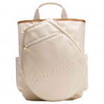 Lululemon Racket 19L Br&auml;ndi logo disain Sulgpalli Tennise reketihoidla Puuvillane reketikott Seljakott Unisex seljakott LU9CEIS-069657 Natural & Chestnut Brown/NAT/CBRO