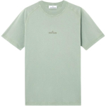 Stone Island Logo Kitsas L&otilde;ikega &Uuml;mmarguse Kaelusega T-s&auml;rk Meeste Topid Salveiroheline K1S152100020S0080-V0055 M