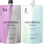 Shiseido Crystallizing Straight H Sirgendaja 1 tervetele kuni kergelt kahjustatud juustele Kreemiosa 2 Komplekt (Jaga juuksed) +