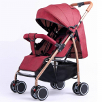 Mitmek&uuml;lgne beebik&auml;ru Mugavad lamamis- ja istumisasendid Lihtsaks reisimiseks lastega punane