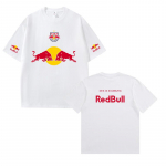 2026 Suvine Red Bull Salzburg Jalgpalliklubi T-s&auml;rk &ndash; Vabaaja Sportlik L&uuml;hikeste Varrukatega F&auml;nnidele S valge