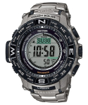 Casio meeste roostevabast terasest 200M veekindel analoog-kellaalarmi kvarts-kell PRW-3500T-7 valge